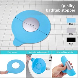 3 Tapones de Drenaje para Bañera, Tapones de Silicona para Bañera, Cubierta de Drenaje de Bañera de Uso Universal para Fregaderos, Baño, Cocina, Lavandería, Desagües de Suelo