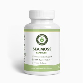 Lozano Organics Sea Moss Advanced Superfood - High-Potency, Vegan, Made in The USA - with Irish Sea Moss, Bladderwrack, Burdock Root - Overall Health, Immunity Support, 60 Sea Moss Capsules