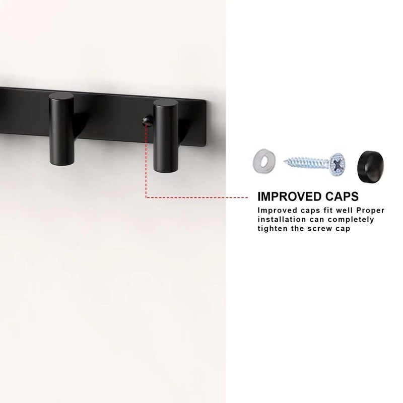 PMMASTO Coat Rack Wall Mounted, 5 "T Shaped Wall Hooks