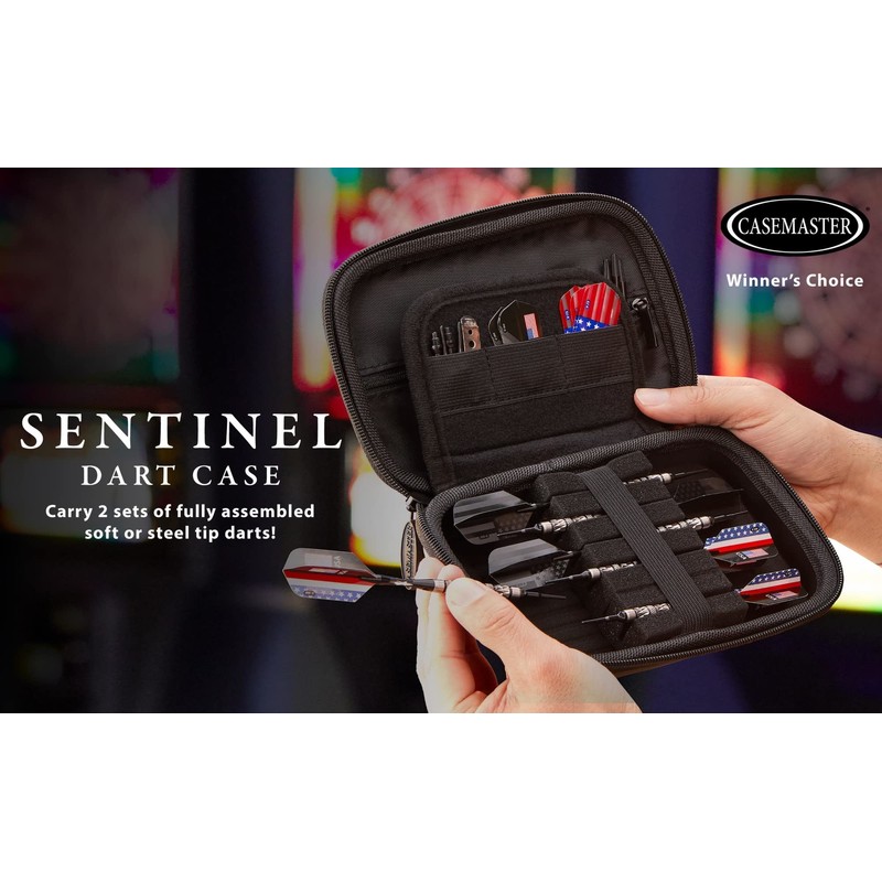 Casemaster Sentinel 6 Dart Case, Holds Extra Accessories, Tips, Shafts