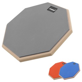 KakiKhaki Drum Pad, Rubber, High Bullets, For Practice, Silent, 8 Inches, For Training, Home Practice (Gray)