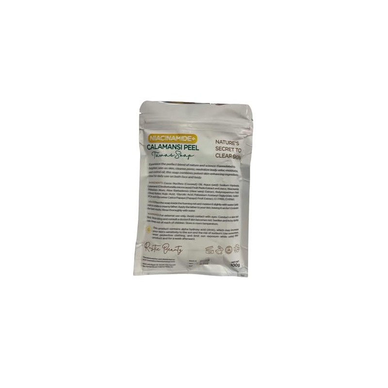 2 Bars NIACINAMIDE + CALAMANSI PEEL Tawas Soap 100g