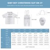 Booulfi Baptism Outfits for Boys Baby Boy Christening Outfit White