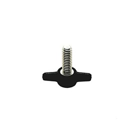 1/4-20" Wing Thumb Screw Thumbscrew - 12 Pcs Black Thumbscrews Thumb Screws with Tee/Wing Butterfly Thumb Screws T-Handle Thumb Screw (3/4")