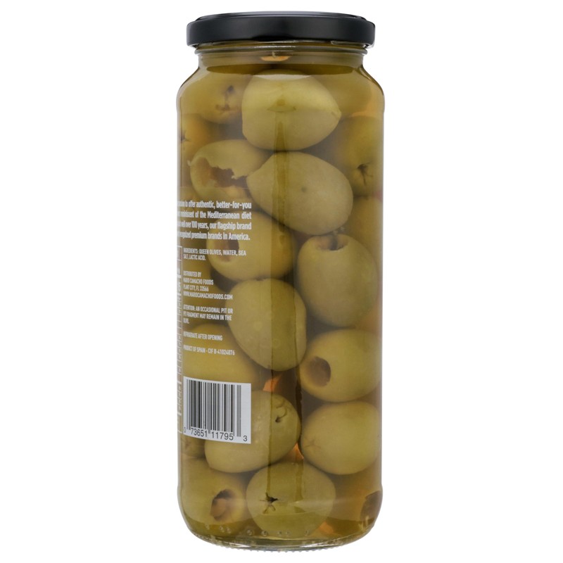Mario Camacho Foods Pitted Queen Party Colossal Olives, 9 Ounce