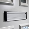 UAP MailPlate 12" Letterplate Matt Chrome, Premium Draught Proof Postal