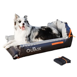 outask Outdoor Dog Bed Waterproof,Portable Camping Cot for Large Dogs,Cooling Pet Bed with TPU Fabric Chew Proof Crate Bed Washable (X-Large)