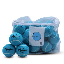 Magicorange Tennis Balls, 30 Pack Advanced Training Tennis Balls Practice Balls, Come with Mesh Bag for Easy Transport, Good for Beginner Training Ball (Blue)