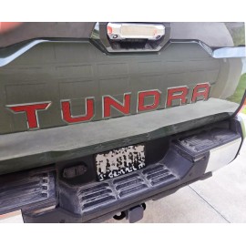 Advanced Trims Red Carbon Raised Plastic Letters Inserts Toyota Tundra 2022 - 2025 Tailgate