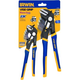 Irwin Tools 1802533 2 Piece GrooveLock 8-Inch 10-Inch V-Jaw Plier Set
