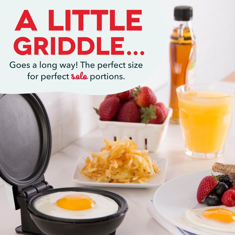 DASH DASH Mini Maker Electric Round Griddle for Individual Pancakes,