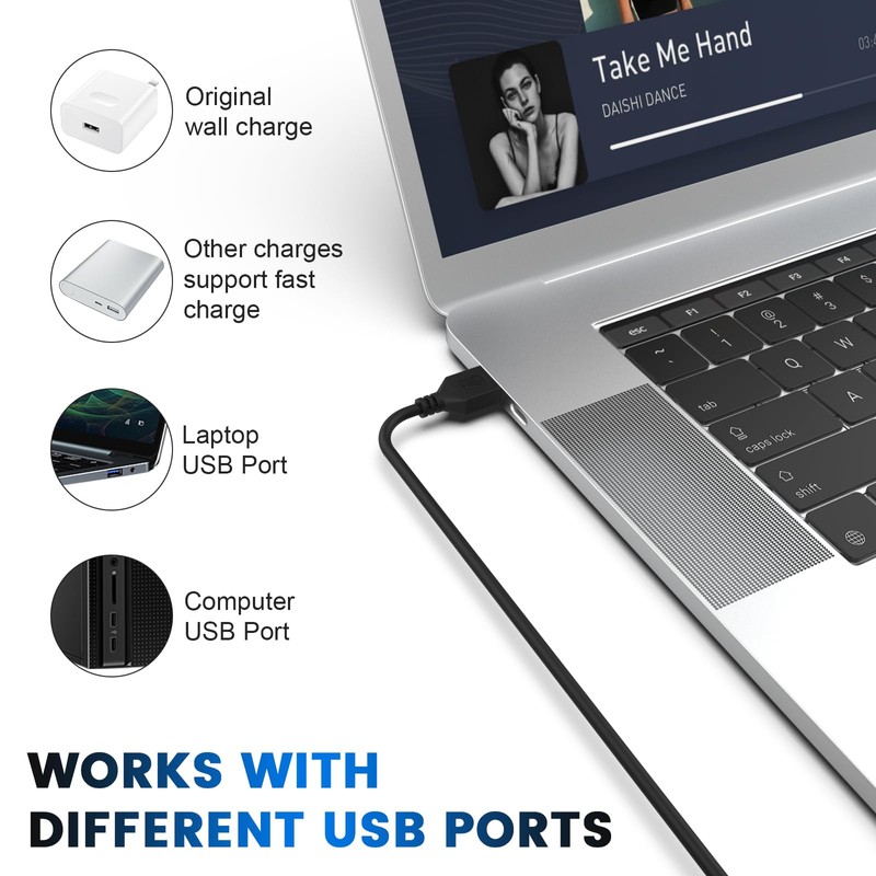 USB A to DC 5.5mm x 2.1mm Power Cable 3