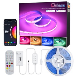 OULARA WiFi RGB COB LED Strip 6 m, Colour Changing Dimmable LED Strip Light DC24 V, Smart Works with Tuya/Alexa/Google Assistant, Multicoloured Flexible Strip Light for TV, Party DIY Decoration