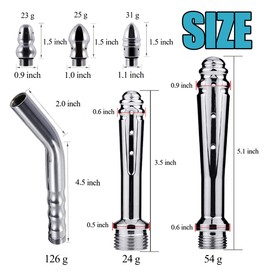 xocome Shower Shower with 3 Shower Heads, Shower with 59 Inch Shower Hose and 3 Piece Kit, Enema Syringe Set for Women Men (Silver)