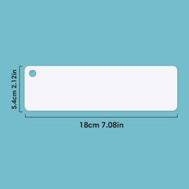 Lachilly 20Pcs Dry Erase Reusable Blank Strip Card, Laminated Reusable Blank Study Guide&Note Cards for School, Work, Housework, to Do Lists, DIY Teaching Aids, Cardstock 2x7 inch
