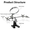Soldering Holder with Magnifying Glass, Soldering PCB Holder Tool, Third