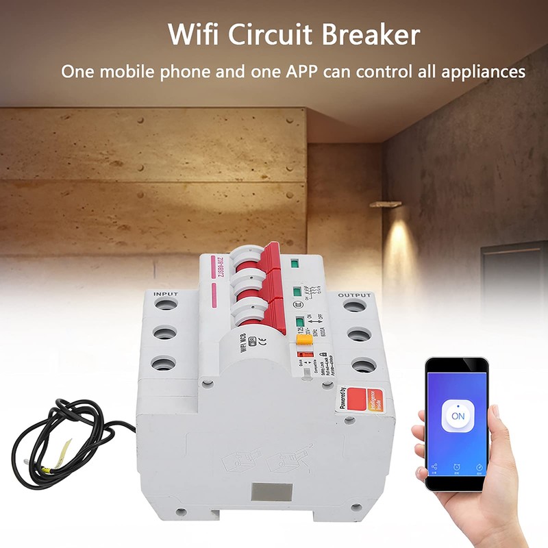 Smart WiFi Circuit Breaker AC220V Miniature Circuit Breaker 63A 3P