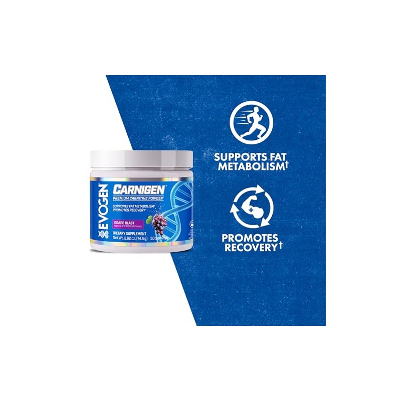 Evogen Carnigen, Tartrato De Carnitina, En Polvo, Acetyl-L-Carnitina, Fumarato De