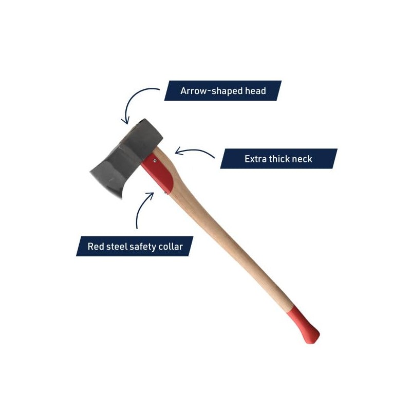 Kings County Tools Maul Wood Splitter Axe - 31.5” Wood