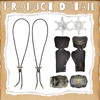 SAIIURV 7-Piece Cowboy Fancy Dress Accessory Set for Men, Cowboy