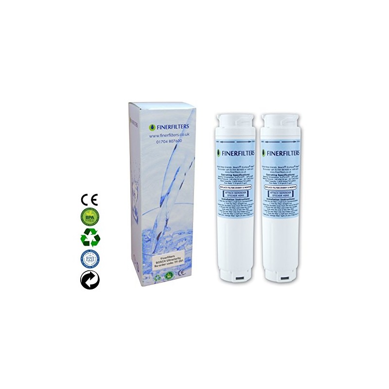2 x Finerfilters FF-281 Fridge Water Filter Compatible with UltraClarity