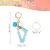 [PATIKIL] Alphabet Initial Letter Keychain Resin Cute Keychain with Tassel