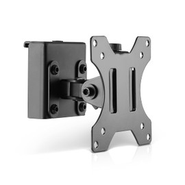 InLine Slatwall 23183A Monitor Bracket Short Wall Mount for the Slatwall System, Wall or Table Mounting, Desk Mount for 13 - 27 Inch Screen, VESA 75/100 mm Black