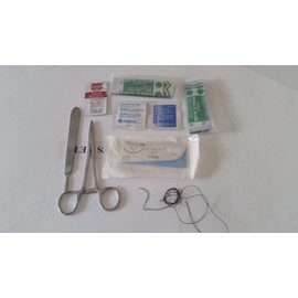Tri-Med Basic Surgical Suture Kit, First Aid Set, Emergency Kit, Trauma Survival Pack