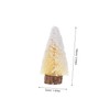 IWOWHERO Realistic Mini Christmas Tree 10cm Sprayed Pine Needles Wood
