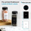 AOZITA 14 Pcs Glass Spice Jars with Black lids -