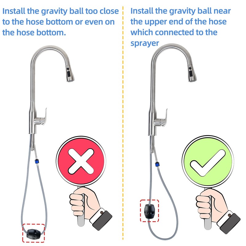 Universal Kitchen Pull Down Faucet Hose Weight Ball, Sink Basin