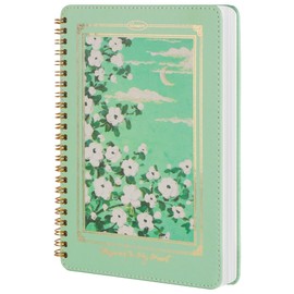 MGGAO Spiral Notebook for Women, Durable A5 Leather Hardcover Notebooks, 140 Lined Pages, Cute Notebooks for Perfect Supplies at School, 15.5 x 21cm