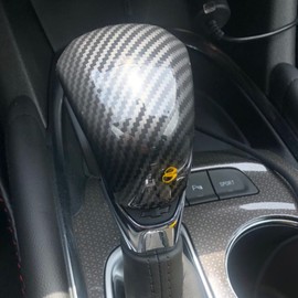 NEOLVZT New Interior Gear Shift Knob Boots Cover Trim for Chevy Blazer Trailblazer Traverse 2022 2023 TRAX 2024 (Carbon Fiber Color)