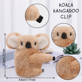 Koala Clips, BENBO 12 Pieces Cute Kangaroo Pencil Buddy Koala Clip On Koala Pencil Topper Mouse Bear Clip On Critter Koala Stuffed Animal Plush Pencil Huggers Clips Birthday Party Supplies