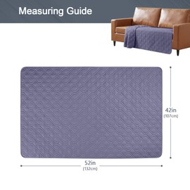TAOCOCO Reversible Waterproof Sofa Cover,Waterproof Sofa Protector for Kids, Sofa Bed Slipcovers,Dog Couch Cover Protector (Bluish Grey, 107 * 132CM)