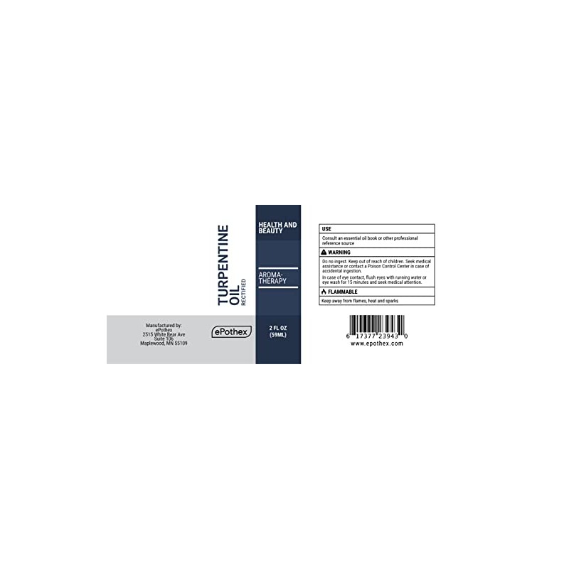 EPOTHEX Turpentine Oil - Rectified - Topical Application - Pharma