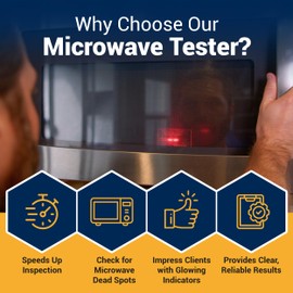 Microwave Tester | The Best Home Inspector Tool To Quickly & Easily Test For Microwave Leaks, Hot/Cold Spots, or Other Issues. It Lights Up Like Magic!