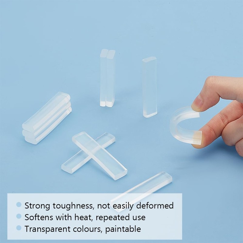INFUNLY 10pcs Clear White Reusable Clay Mold Making 2.9x2.9 Inch