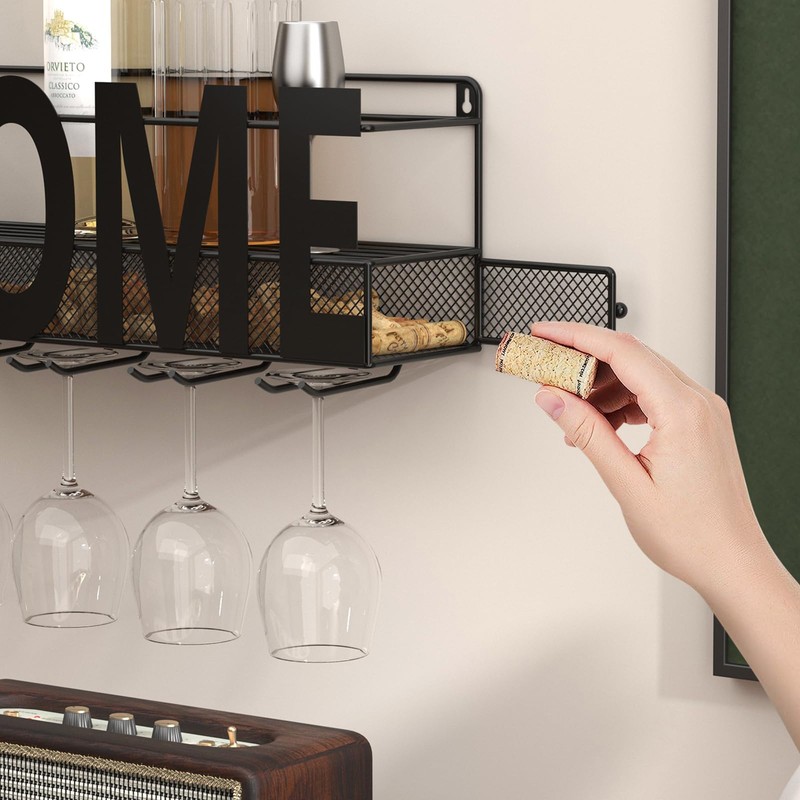 SODUKU Wall Mounted Metal Wine Rack - Wine Rack Wall