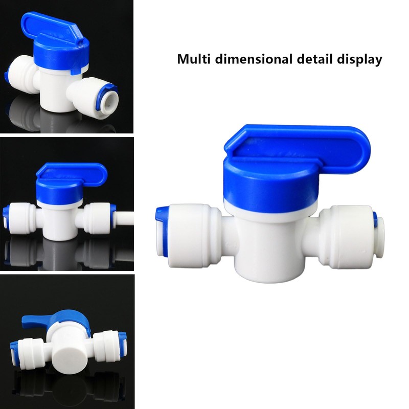 Water purifier globe valve, 1/4 "FPT x 1/4" pipe quick