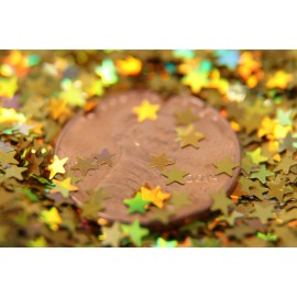 eggsparkle Gold Star Glitter Holo for Art, crafts, tumblers and more FREE SHIPPING - 1.00 oz