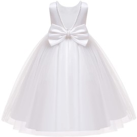 Jup'Elle White Tutu Dress for Baby Girl Toddler Flower Girls Fancy Princess Wedding Birthday Party Dresses