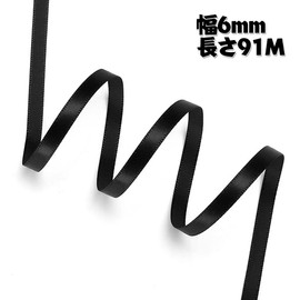 Double-sided Satin Ribbon, Width 0.2 inches (6 mm), Length 35.8 ft (91 m), Bowknot Ribbon, Solid, Glossy, Crafting Supplies, Accessory Parts, Handmade, DIY Wrapping, Hair Ornament, Earring, Etc