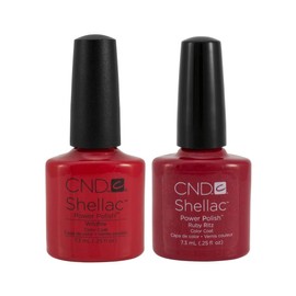 CND Shellac Nail Polish, Ruby Ritz Wildfire, Pack of 2