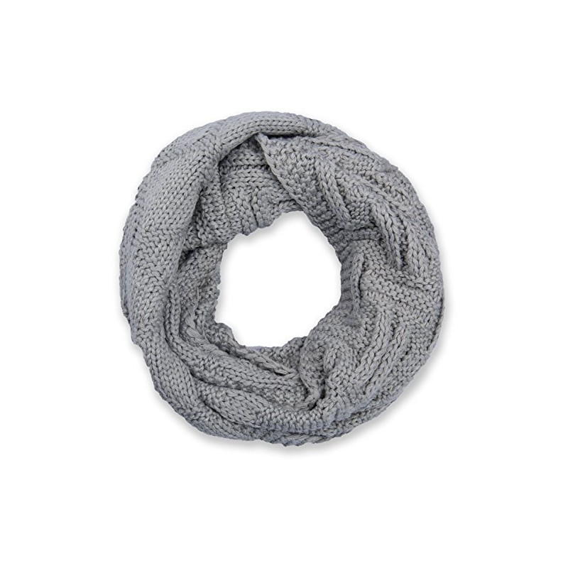 StyleBreaker 01018155 Unisex Knitted Loop Scarf with Grid and Rib
