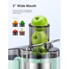 QCen Juicer Machine, 500W Centrifugal Juicer Extractor with Wide Mouth