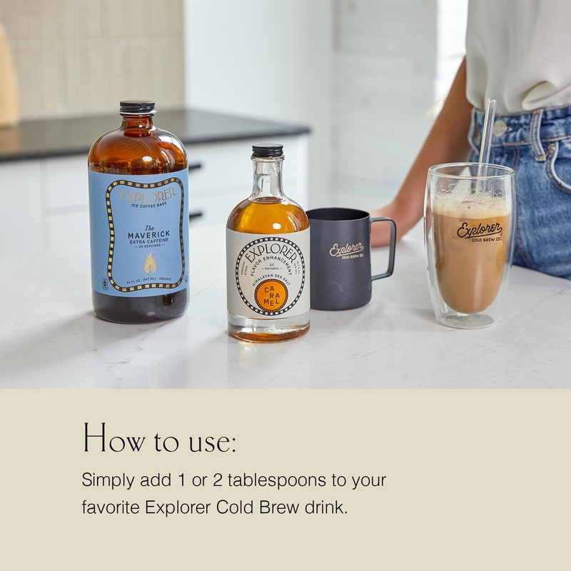 Explorer Vanilla Coffee Syrup Flavor, All Natural Gluten Free Flavoring