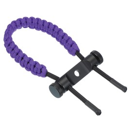 MECCANIXITY Archery Bow Wrist Sling 15.75 Inch 550 Paracord Strap Compound Bow Stabilizer & Hand Loop Carrier Bow Stabilizer for Bow Hunting Shooting Purple 1 Count
