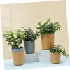 Sosoport 10sets Breathable Plastic Flowerpots with Tray Scalloped Design Nursery