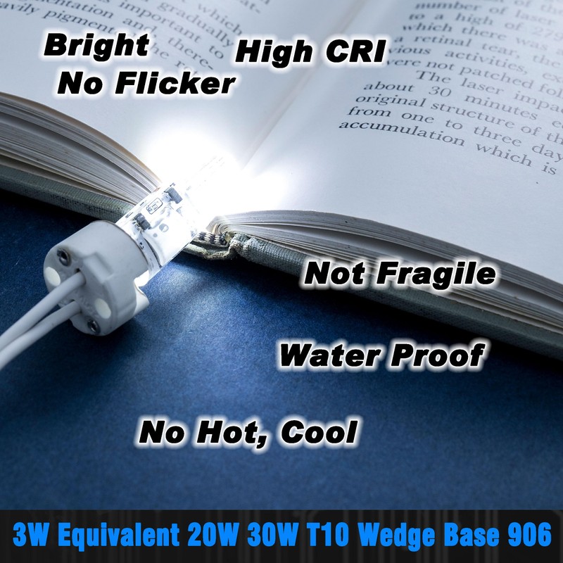 T10 Wedge Base 906 LED Marine Boat Light Bulb AC/DC